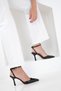 Black Patent Leather Women's Classic Heeled Shoes 20339 - 5