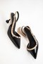 Black Patent Leather Women's Classic Heeled Shoes 20802 - 3