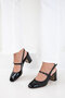 Black Patent Leather Women's Classic Heeled Shoes 20797 - 5