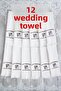12 Pieces Fringed Wedding Towels Patterned Convoy Towels Economic Model