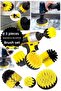End to Wash the Carpet! Home Practical Carpet Seat Washing Apparatus 3 Pieces Drill Bit Cleaning Brush - 3