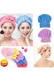 Multifunctional Hair Cap Wet Hair Drying Cap Hair Towel Compatible with All Hair Microfiber Cap