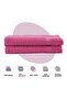 Bathroom Checkered Foot Patterned Cotton Foot Towel 50X70Cm Pink Set of 2