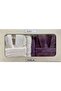 Cotton Bathrobe Set Özdilek Branch Cream-Plum Family Set