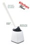 Antibacterial Silicone Tip Toilet Brush Set - Toilet and Toilet Bowl Cleaning Brush