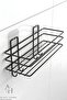 Stainless Steel Set of 2 Adhesive Bathroom Shelves with 4 Hooks Matte Black Bathroom Shampoo Holder Shower Cabin Shower Hanger - 3