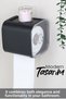 2 Piece Bathroom Set - Adhesive Toilet Paper Holder with Container, Bathroom Cleaning Toilet Brush, Black - 2