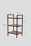 Multi-Purpose Bathroom Organizer 3 Shelves Bathroom Kitchen Shelf Metal Wooden Stainless Shelf