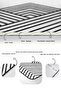 Black - White Triangle Motif Geometric Geometric Simple & Stylish 2-Piece Bathroom & Kitchen Mat Set on the Floor - 4