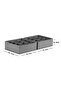 2-Piece Gray Cabinet Drawer Underwear Belt Socks Shawl Organizer Box Accordion Organizer with Compartments - 9