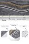 Set of 2 Gray - Gold Motif Canvas Patterned Simple & Stylish Classic 2-Piece Bathroom Mat Set - 4