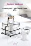 4-Piece Acrylic Ear Cotton with Metal Stand - Cotton & Makeup Cotton & Floss Organizer - With Label Gift - 2