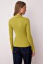 Wardrobe Essentials Yağ Yeşili Fitted/Vücuda Oturan Merserize Görünümlü Triko Hırka TWOAW26HI00113 - 8