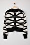 Siyah Oversize/Geniş Kalıp Renk Bloklu Triko Hırka TWOAW26HI00164 - 5