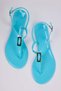 Baby Blue Jelly Flip Flops Women's Sandals Takss25Sd00065