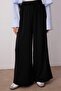 Siyah Bol Paça Dokuma Pantolon TCTSS22PL0240 - 3