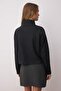 Anthracite Thessaloniki/Knitwear Look Zip Collar Regular/Regular Fit Knitted Sweatshirt TWOAW22SW0732 - 4