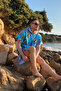 Surfing Summer Poncho Hooded Bathrobe Beach Towel(Live Free) Summer - 3