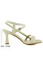 Roseline Skin Satin Open Front Back Strap Buckle Goblet Heeled Evening Dress Shoes - 3
