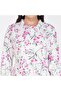 Rayon White Floral Maxi Dress – High Neck with Elastic Cuff, Available in 3 Colors. - 3