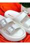 Akinal Bella E282 Color White Slippers Women's Double Buckle Daily Orthopedic Slippers - 3
