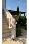 White Crew Neck Sleeveless Openwork Maxi Length Summer Dress - 4