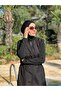 قماش باراشوت أسود - ملابس سباحة إسلامية مغلقة بالكامل - 4