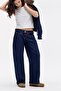 Jasika Vintage Navy Blue Low Waist Jeans Trousers - 2