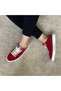Ptc Anatomical Sole Inside and Outside Genuine Leather Laced Women's Sports Shoes Sneaker 3602-5-Red - 4