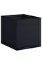 Qui̇ck Square Storage Box 33X38X33 cm Ikea Organizer Box Plain Black Polyester Organizer