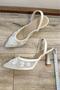 7 Cm Lace - Comfortable Goblet Heeled Stiletto Wedding Dress Shoes - 7