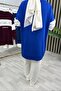 Printed Aycan Set Crystal Fabric Women's Cobalt Blue Casual Sports Two-Piece Set with Pants - 7