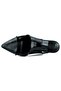 Raphtalia Plus Black Satin Burmese Stone Thin Heeled Open Back Evening Dress Shoes - 6