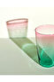 Renard Set of 4 Soft Drink Glasses - Pink/Green - 2