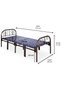 Set Of Single Metal Folding Bed With Wooden Base, Ortho Medical Mattress, Bedsheet & Press Pillow - 2