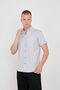 Short Sleeve Flexible Cotton Slim Fit Men's Shirt - 2