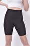 High Rise Under Bust Knee Top Leg Waist Push Up Collector Firming Laser Cut Black Shorts Corset - 3
