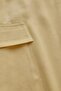 Elastic Waist Pocket Detailed Lyocell Yellow Midi Length Skirt - 6