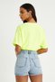 Women's Neon Oil Washed T-shirt Yellow - 4
