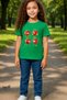 Girls' Crew Neck Cute Strawberries Printed 100% Cotton T-Shirt - 3