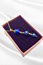 Lapis Lazuli Beaded Gold Color Dangle Earring and Necklace Set - Natural Stone Jewelry Set - 8