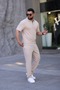 Men's Polo Collar (t-shirt + trousers) comfortable fit zip detail top and bottom set - 4