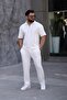 Men's Polo Collar (t-shirt + trousers) comfortable fit zip detail top and bottom set - 4