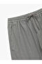 Linen Cotton Blend Pocket Detail Lace-Up Waist Shorts - 5
