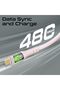 كابل USB-C، كابل Type-C فائق السرعة، 60 واط مع شحن متزامن بسرعة 480 ميجابت في الثانية، غلاف شفاف أنيق - 7