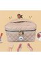Quilted Travel Makeup Bag - Trend Cosmetic Accessory Leather - 2