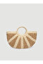 Camel Beige Straw Bag 25X40 cm Cnt1055 - 3