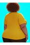 Round Neck Foil Pattern Trend Printed Large Size Cotton Fabric Premium T-Shirt - 8