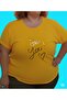Round Neck Foil Pattern Trend Printed Large Size Cotton Fabric Premium T-Shirt