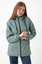 Women's Mint Green Lined Waterproof and Wind-Resistant Hooded Pocketed Raincoat - Windbreaker